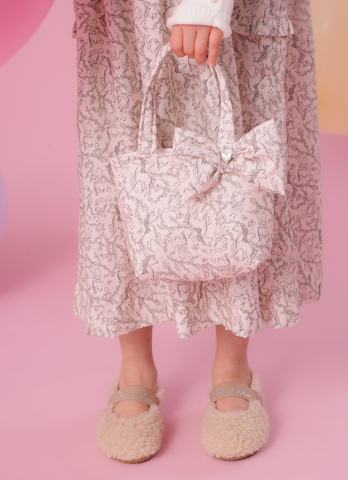 Vestido Midi Algodão Estampado Toile