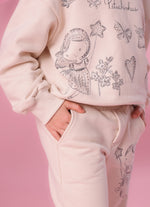 Blusa Moletom Toile de Jouy Fadas e Unicórnios