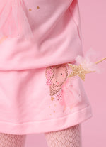 Saia Short Moletom Fadinha Com Tule