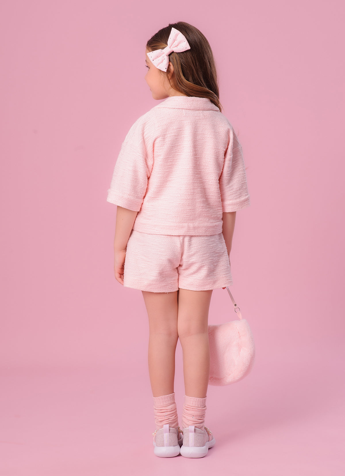 Casaco Boucle Bolsos Bordados Botões Jóia