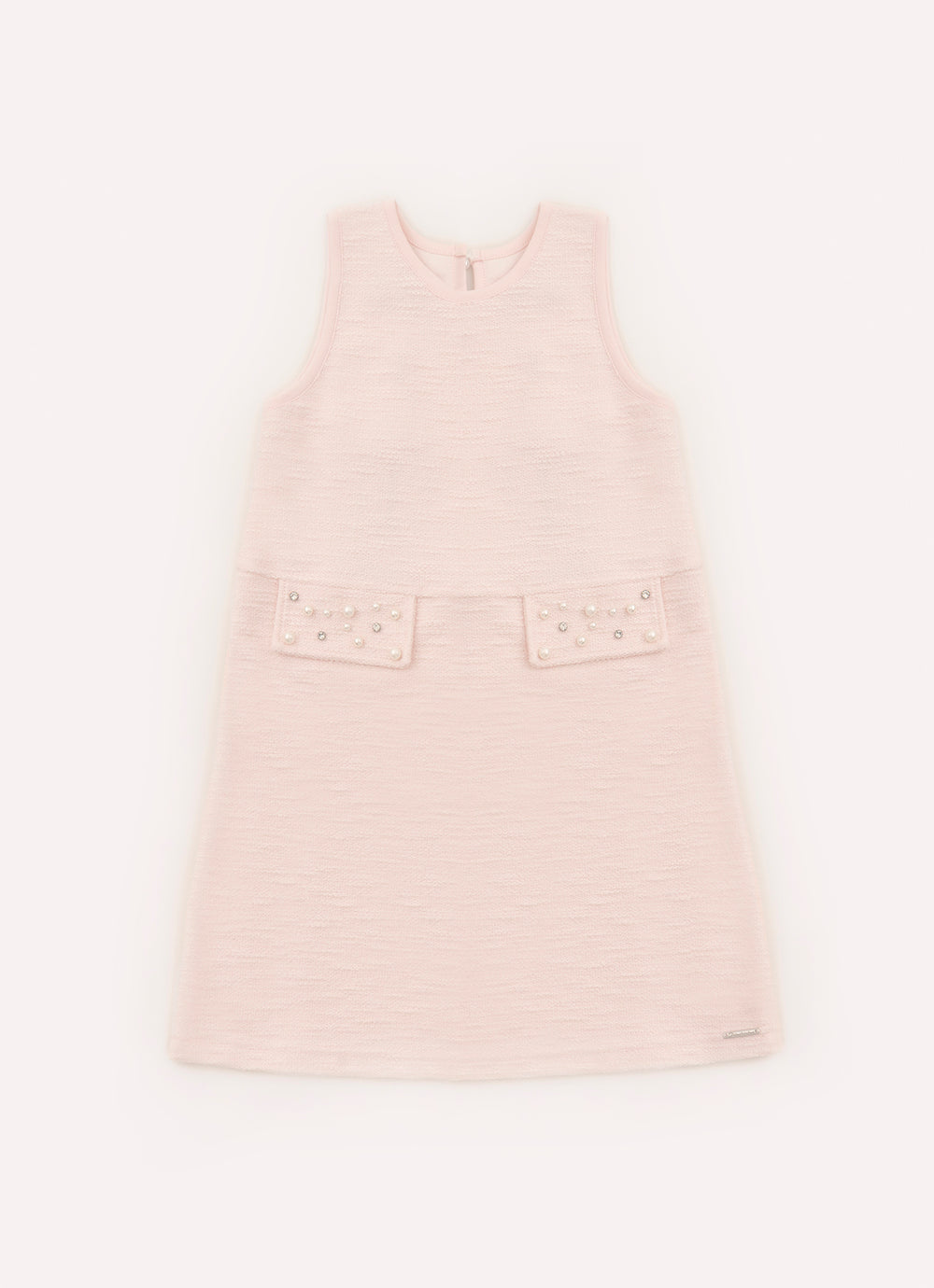 Vestido Boucle Lapelas Bordado Pérolas e Cristais