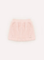 Saia Short Pele Bordado Pérolas e Cristais