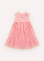 Vestido Tule Laço Puffer Bordado