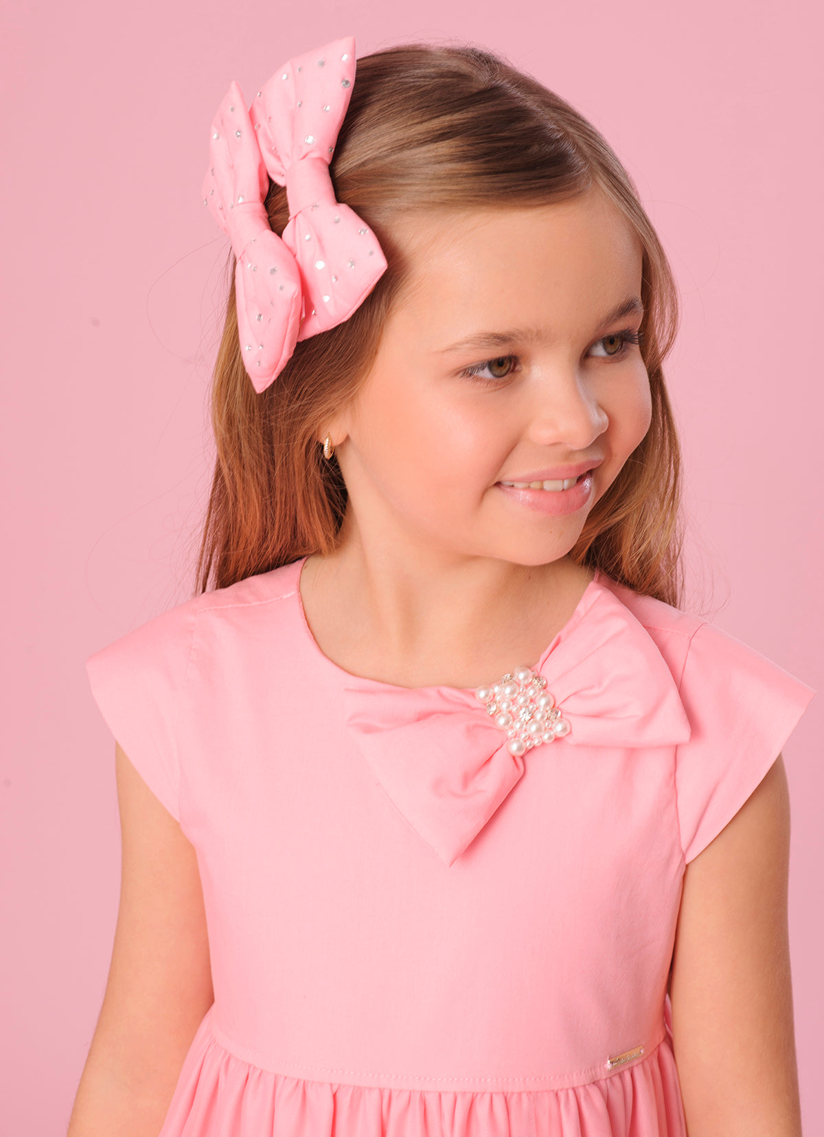 Vestido Tule Laço Puffer Bordado