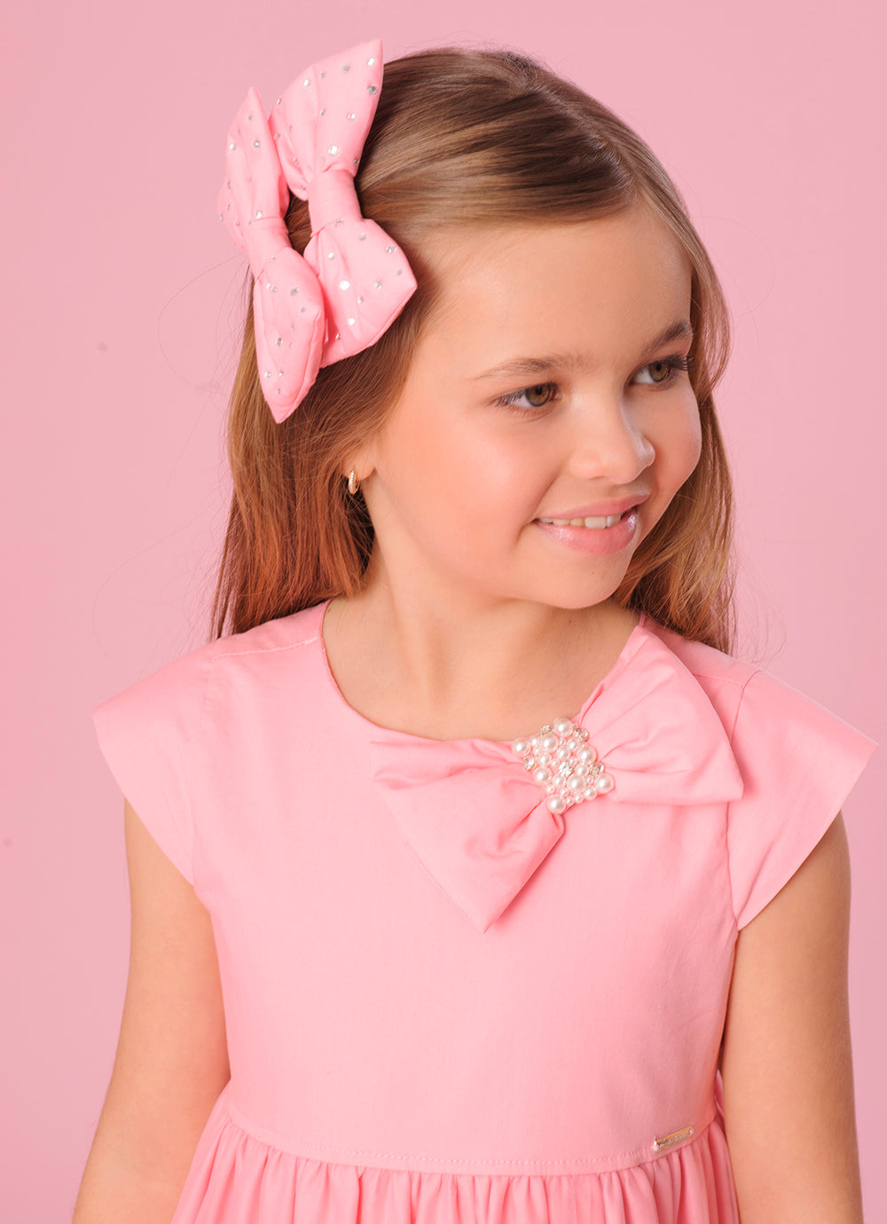 Vestido Tule Laço Puffer Bordado