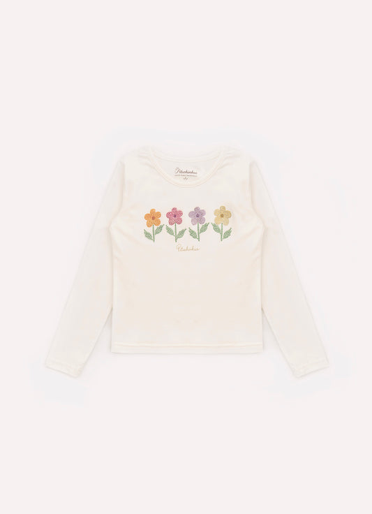 Blusa Cotton Flores Coloridas Cristal