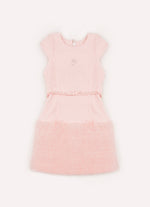 Vestido Boucle Saia Frufru Tule Com Cinto