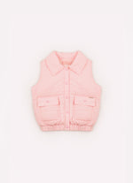 Colete Puffer Flanela Xadrez Bolsos