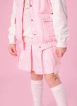 Colete Puffer Flanela Xadrez Bolsos