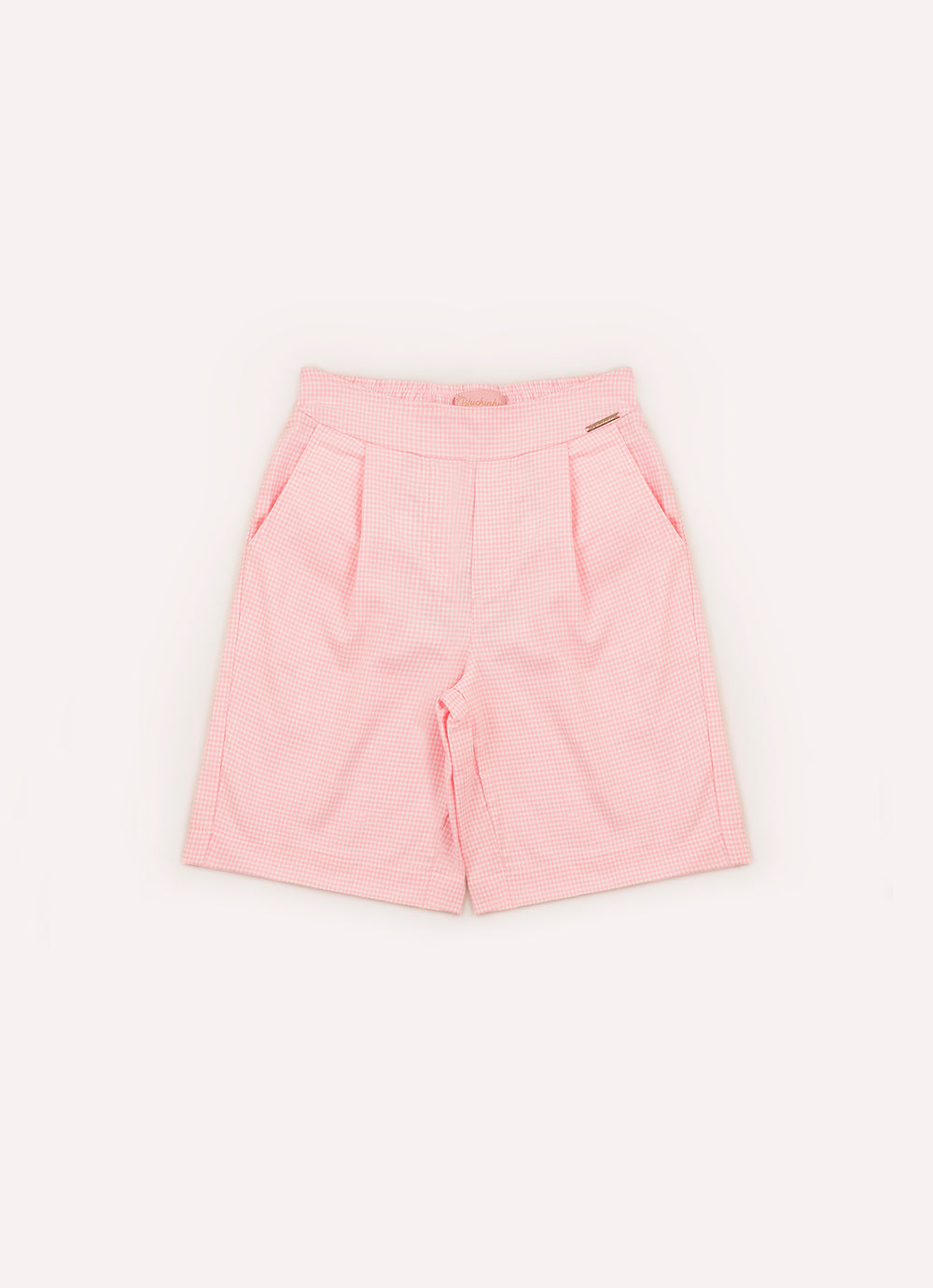 Bermuda Flanela Xadrez Pregas