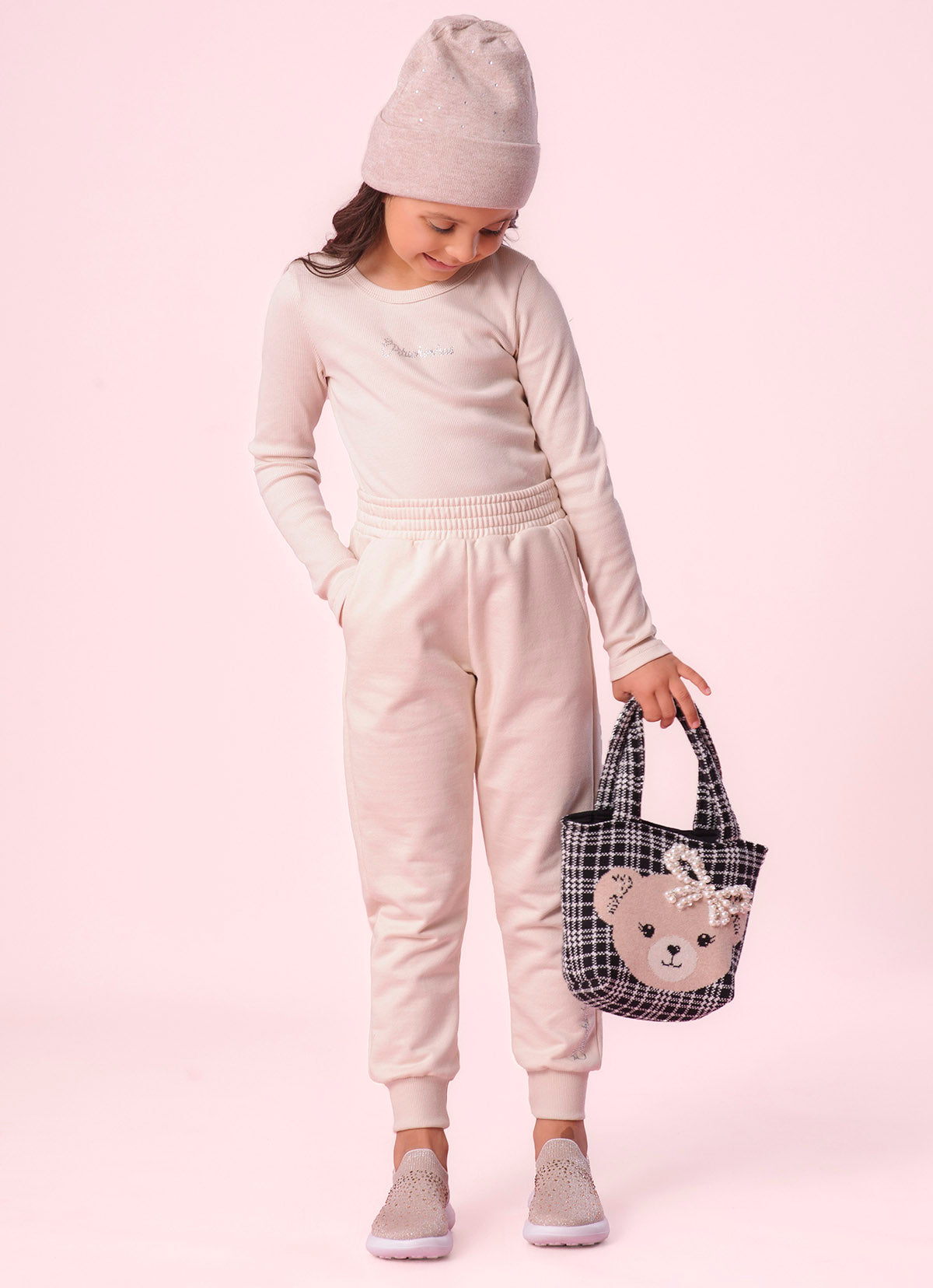 Touca Tricot Dupla Cristais