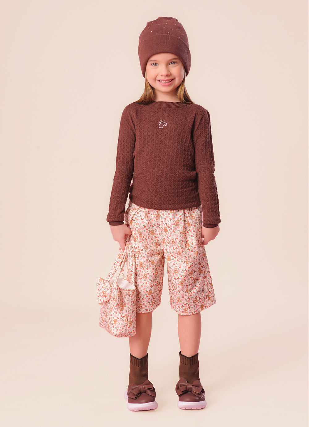 Touca Tricot Dupla Cristais