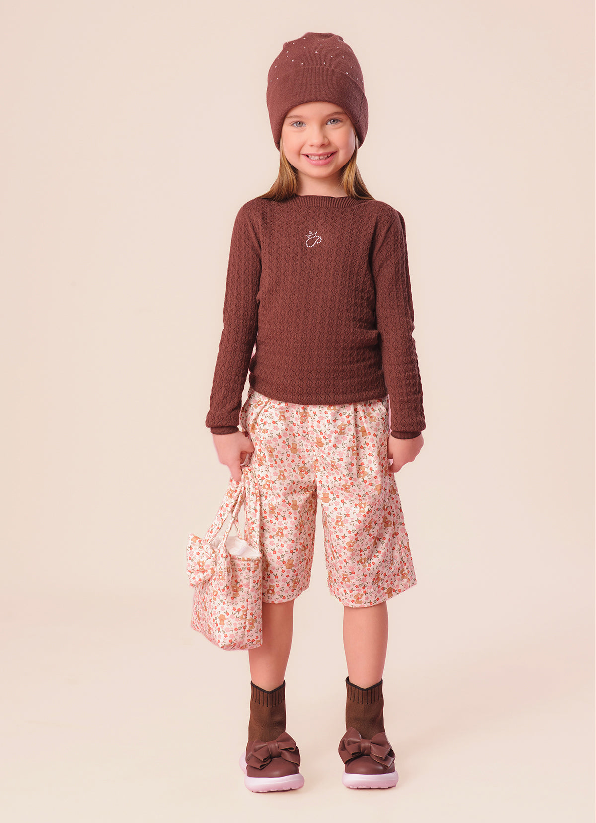 Touca Tricot Dupla Cristais