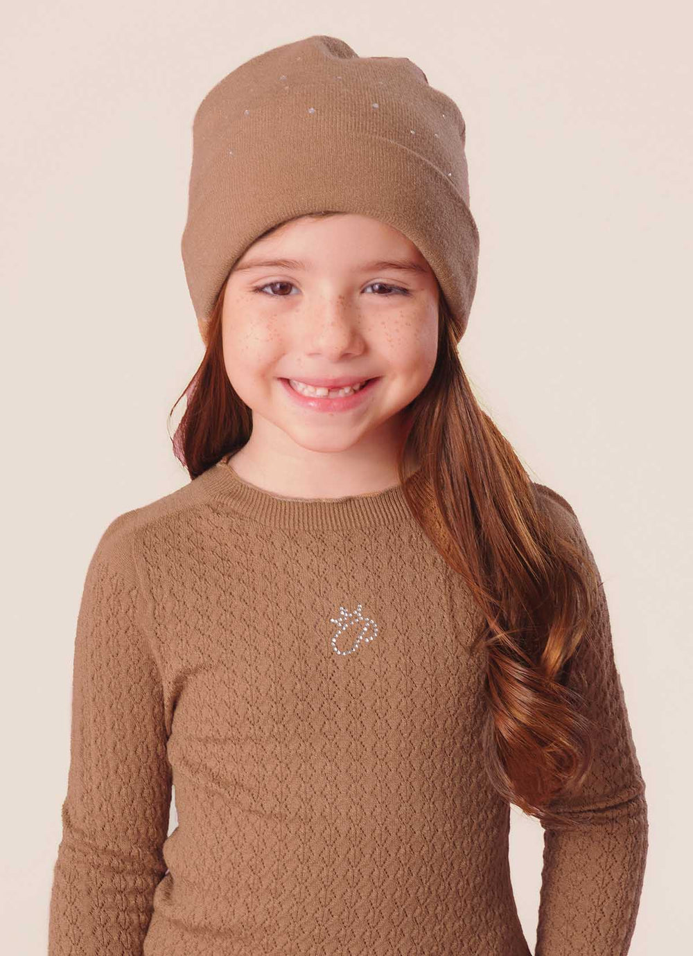 Touca Tricot Dupla Cristais