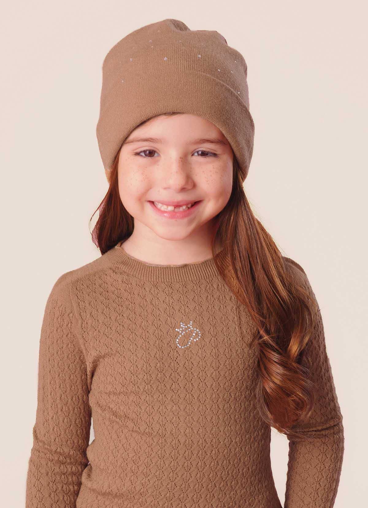 Touca Tricot Dupla Cristais