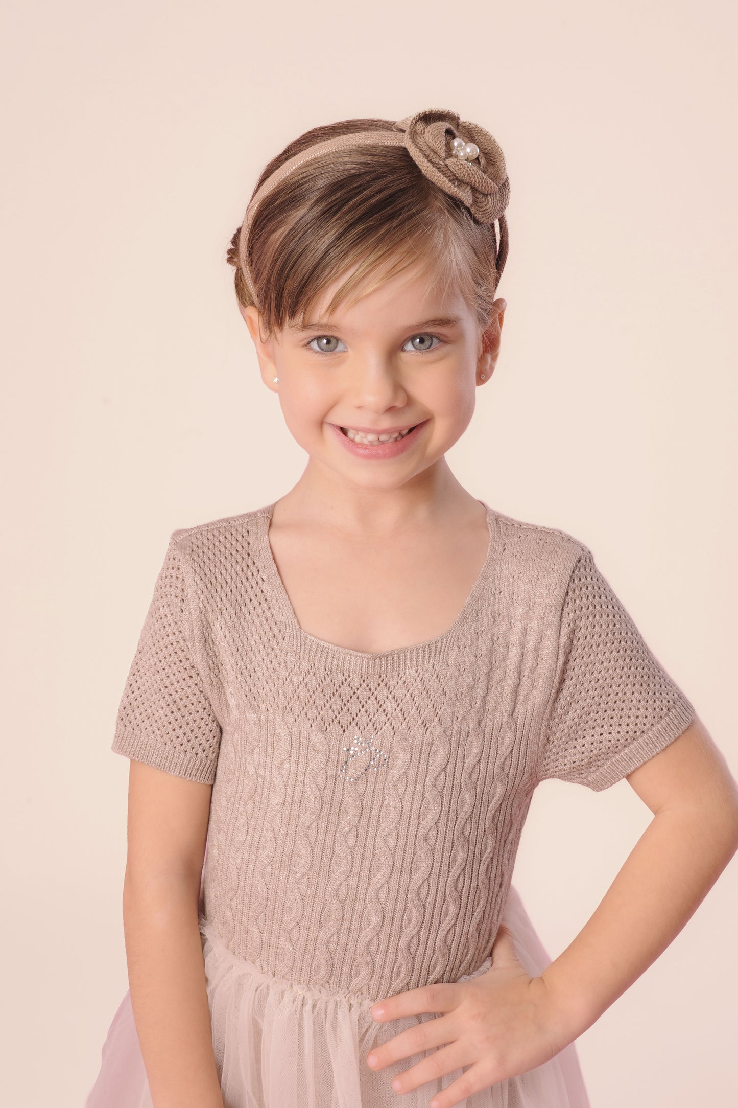 Arco Tricot Maxi Flor Tricot Bordado
