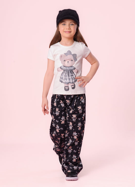 Boné Tricot Fio Fofinho Orelinhas Cristal