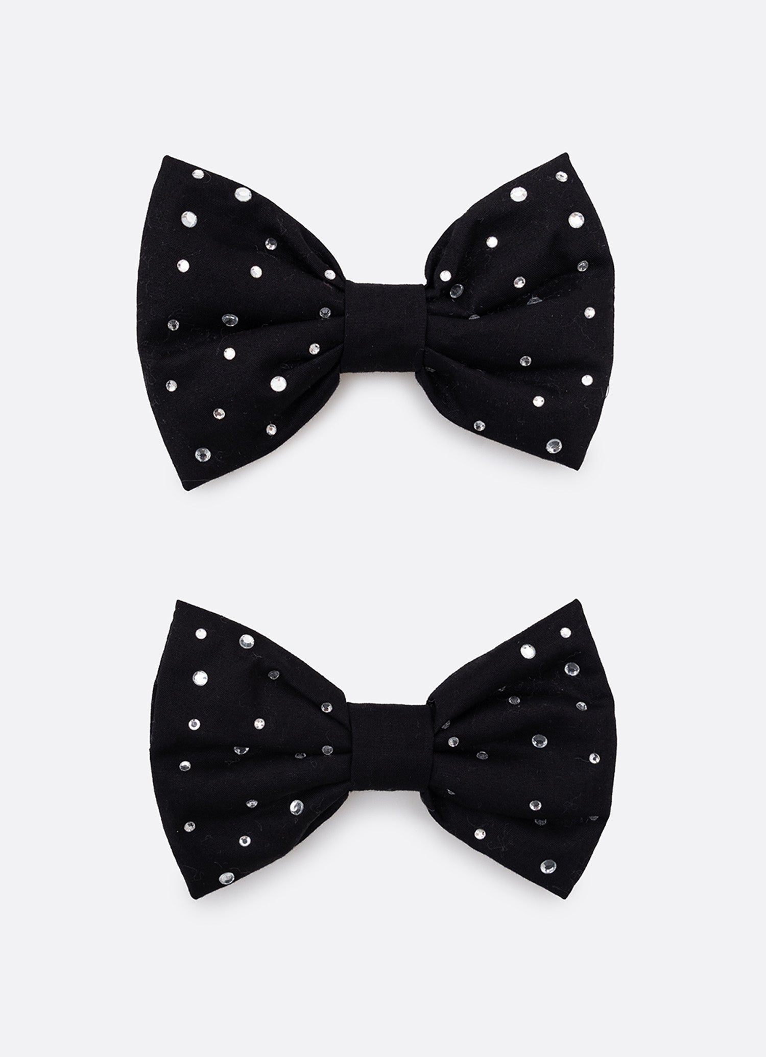 Presilha Laço Puffer Cristais 2 Unidades