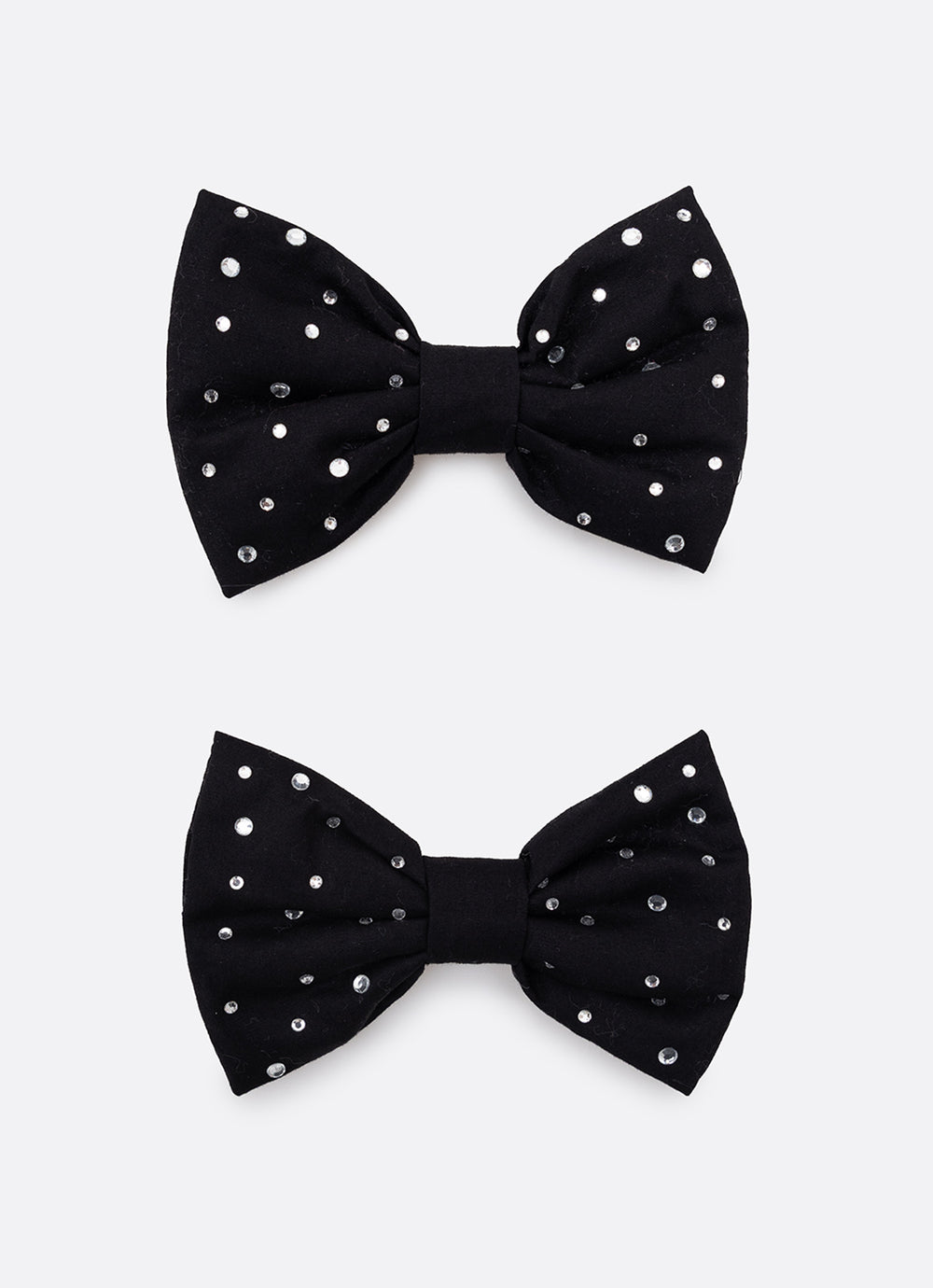 Presilha Laço Puffer Cristais 2 Unidades