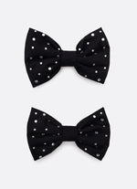 Presilha Laço Puffer Cristais 2 Unidades