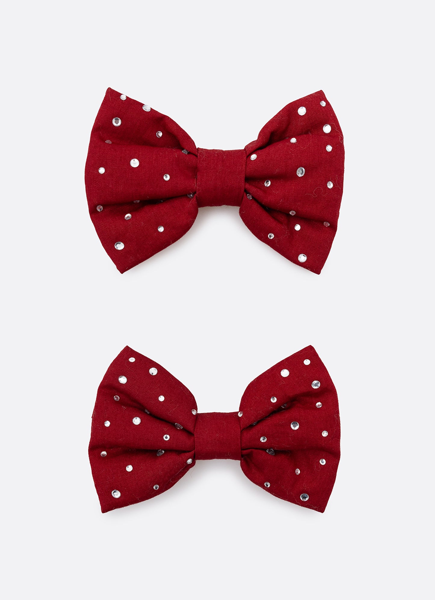 Presilha Laço Puffer Cristais 2 Unidades