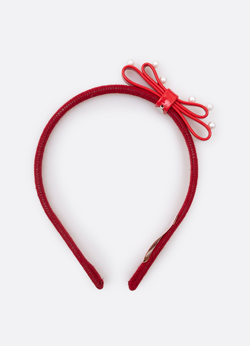 Arco Laço Duplo Courino Com Pérolas