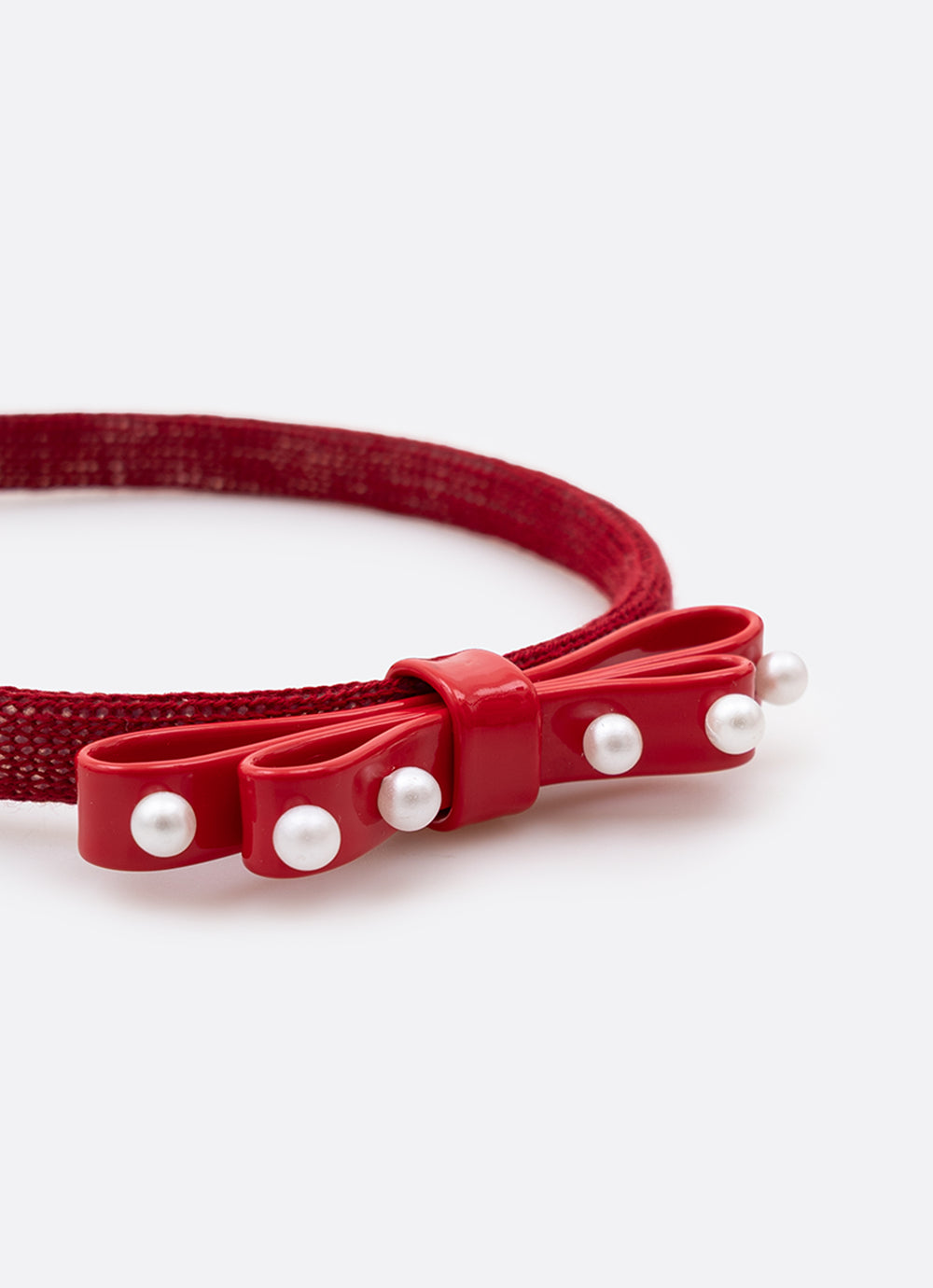 Arco Laço Duplo Courino e Pérolas