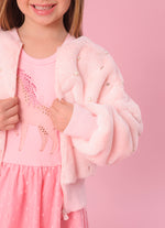 Vestido Unicórnio Cristal Saia Tule Corações