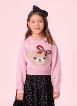 Blusa Tricot Ursinha Cropped