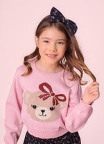 Blusa Tricot Ursinha Cropped