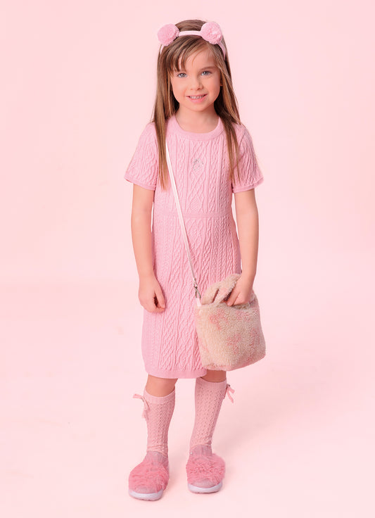 Vestido Tricot Ponto Texturizado Cristal