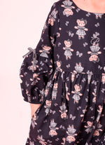 Vestido Algodão Estampa Ursinhas e Laços
