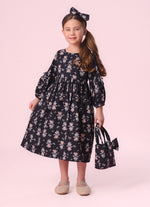 Vestido Algodão Estampa Ursinhas e Laços