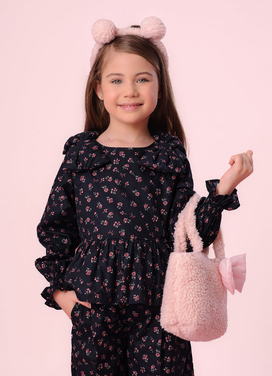 Blusa Algodão Estampa Micro Flores