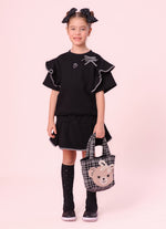 Blusa Moletom Babados Debrum Xadrez