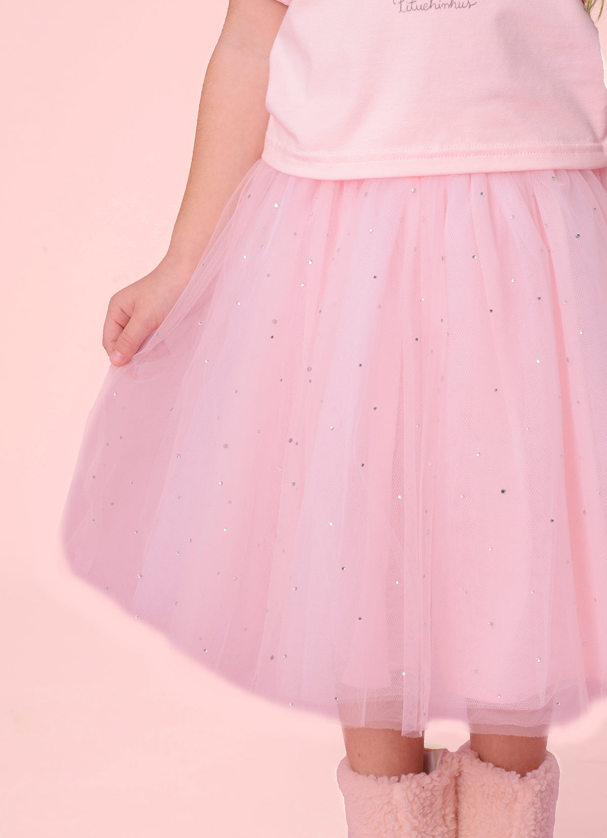 Saia Short Tule Cristais Princesa