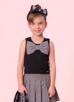 Blusa Cropped Rib Laço