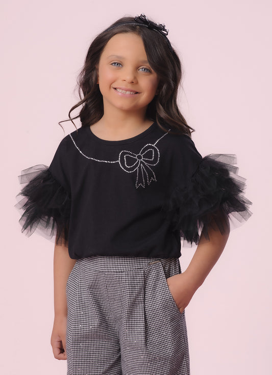 Blusa Cotton Colar Cristal