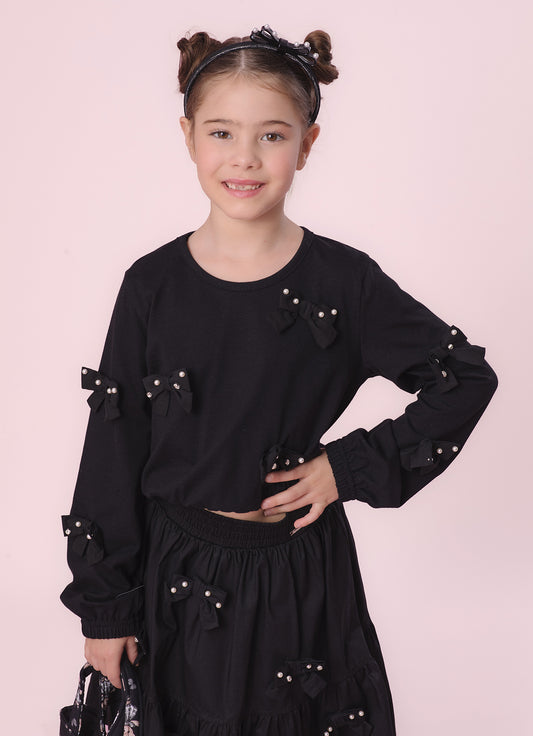 Blusa Cotton Mini Laços
