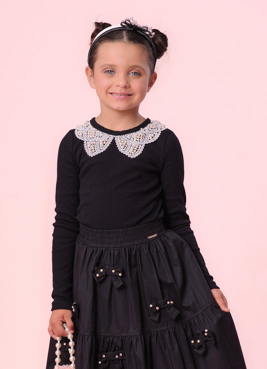 Blusa Ribgolinha Renda Bordada