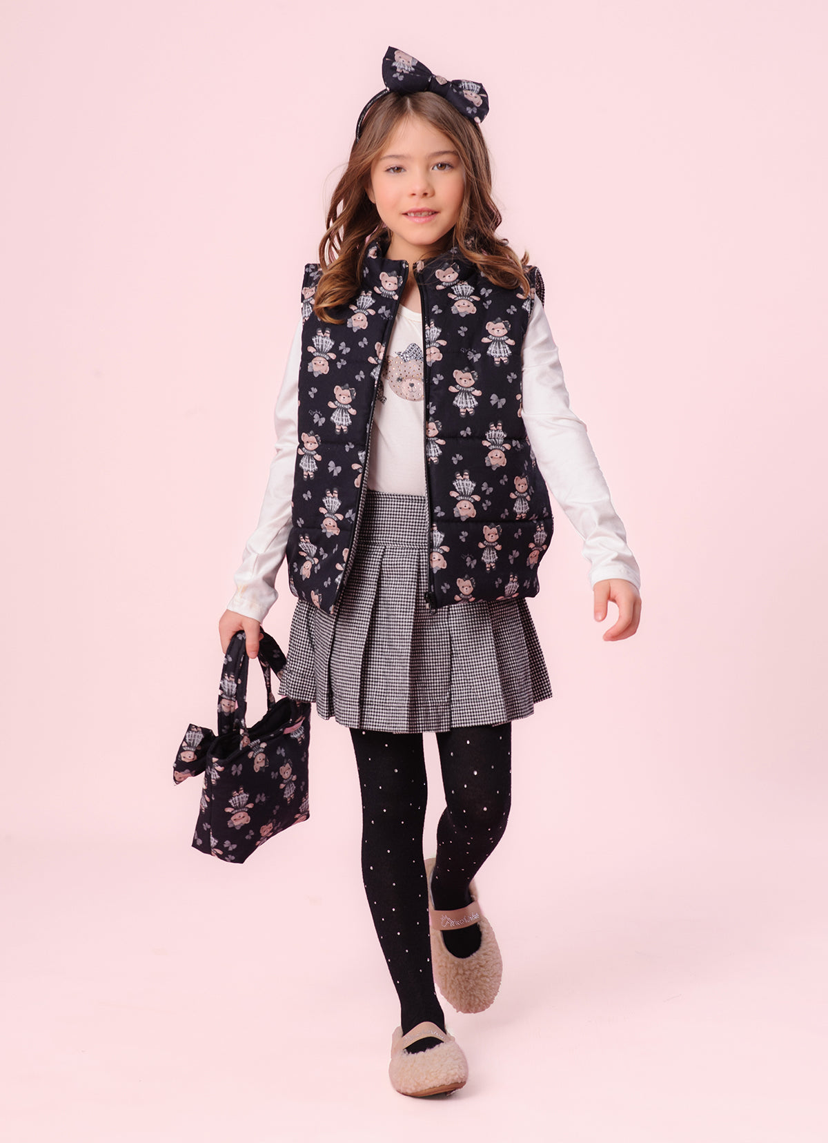 Bolsa Puffer Estampa Laço