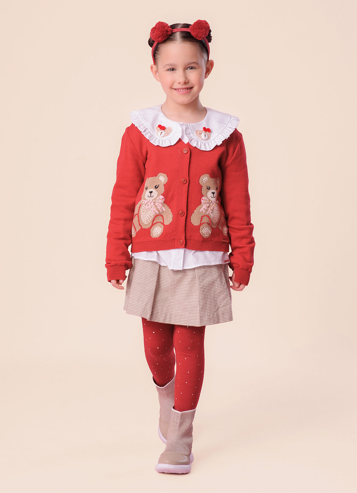 Casaco Tricot Ursinhas Cristais