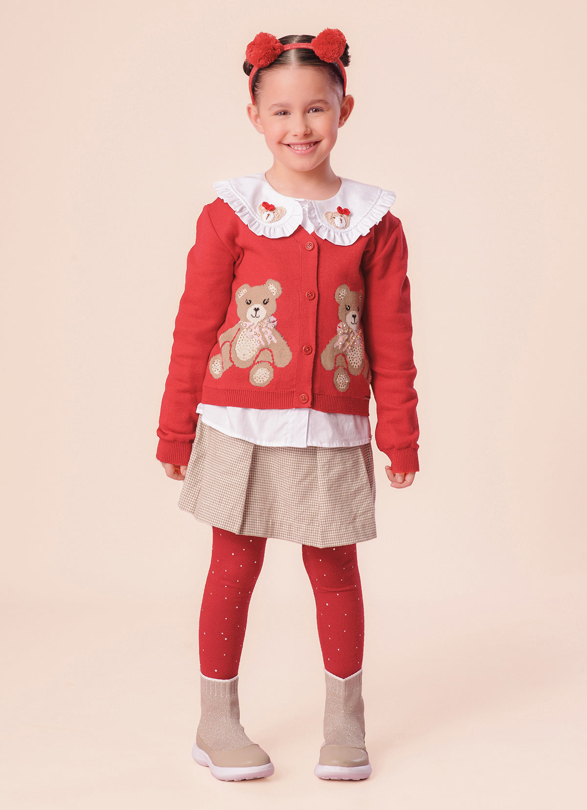 Casaco Tricot Ursinhas Cristais