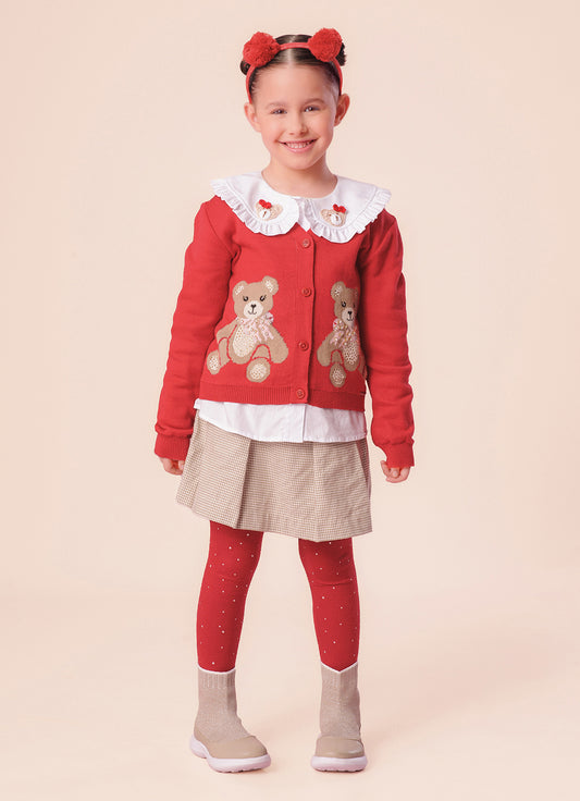 Casaco Tricot Ursinhas Cristais