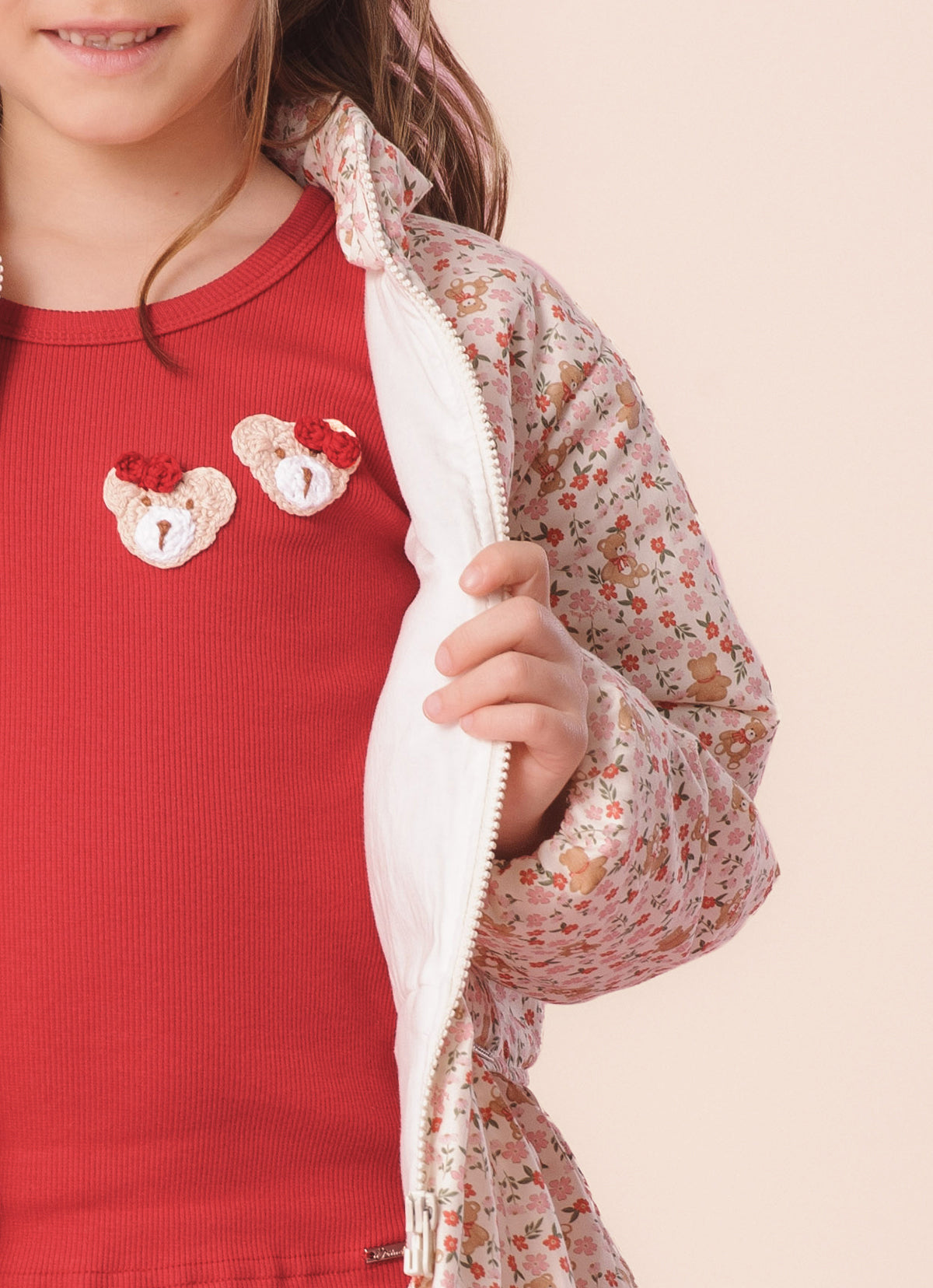Jaqueta Puffer Algodão Estampa Liberty