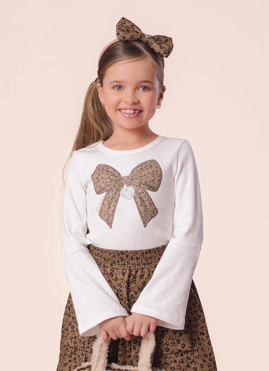 Blusa Ribana Serigrafia Laço