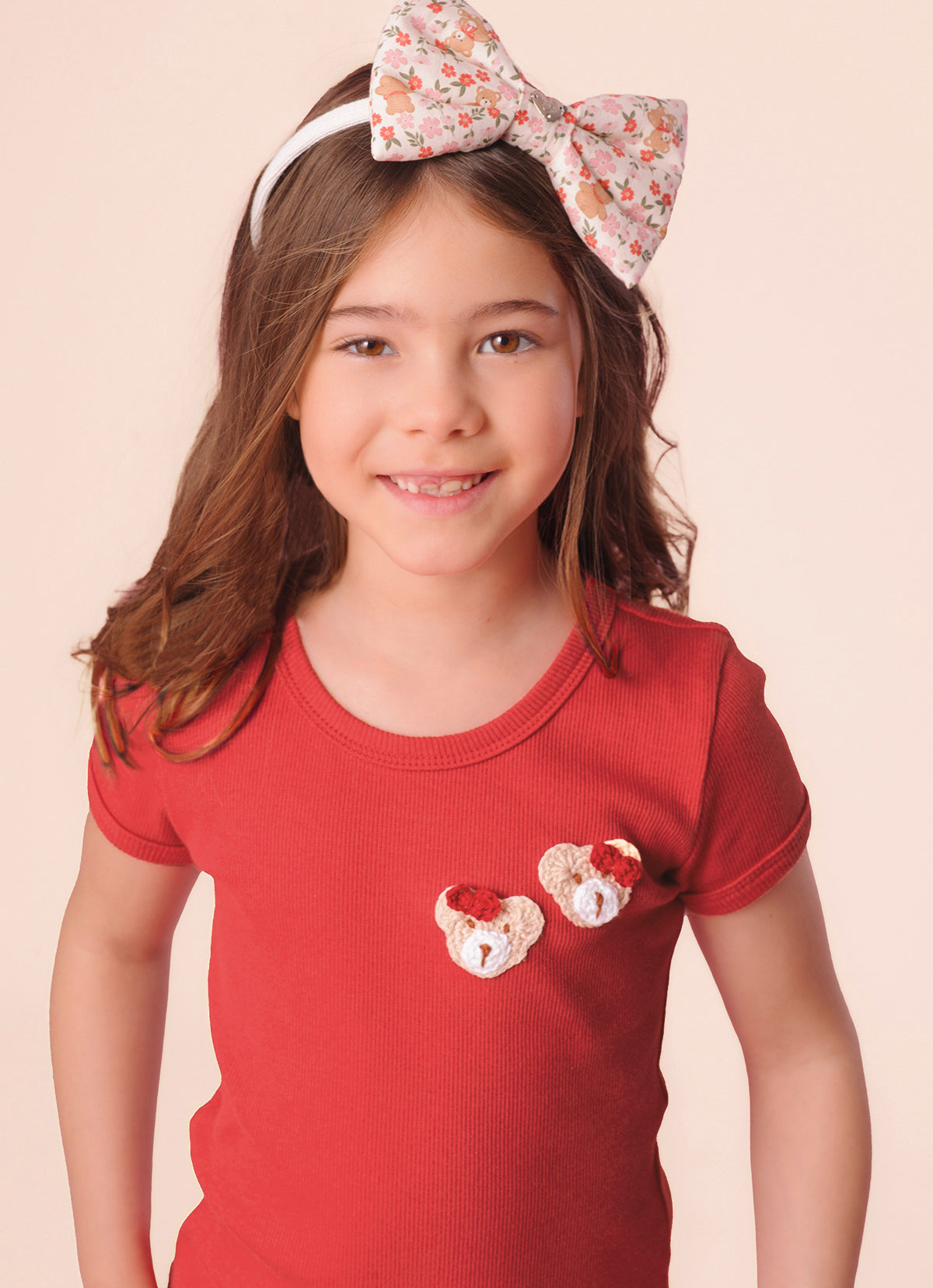 Blusa Ribana Ursinhas Crochê