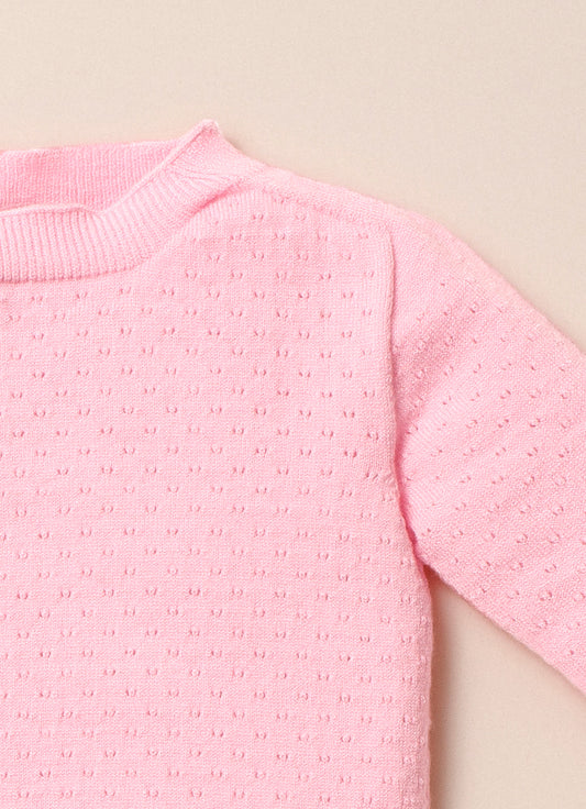 Blusa Tricot Ponto Rendado Sem Costura Pmini