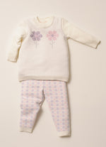 Conj Tricot Jacquard Mini Flores Pmini