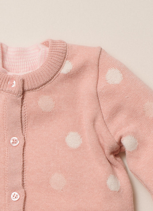 Casaqueto Tricot Poá Pompom Pmini